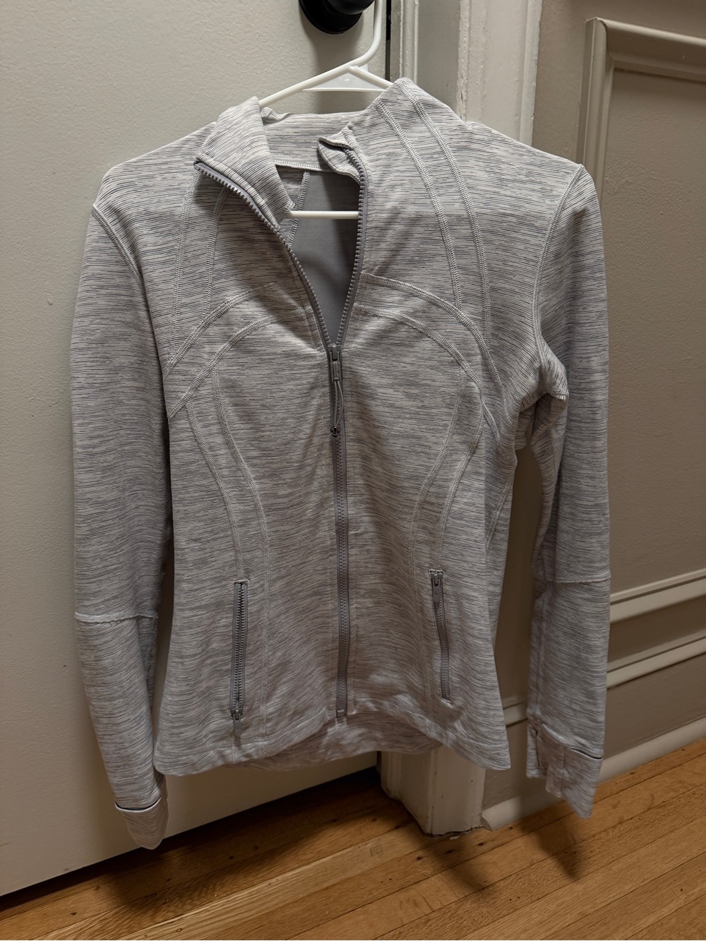 lululemon athletica Heathered Light Gray Zip-Up Jacket